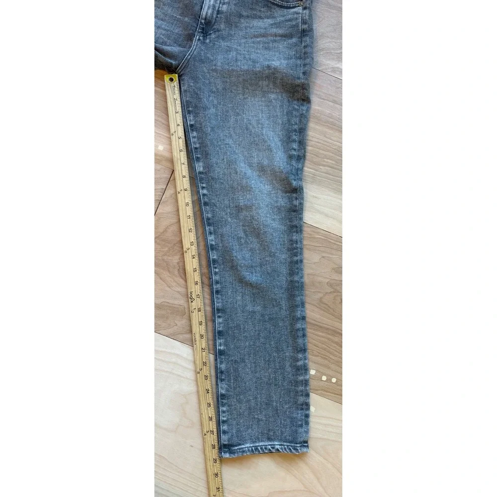 AG Adriano Goldschmied Mari High Rise Slim Straight Faded Grey Jeans 30 Stretch - Picture 10 of 13